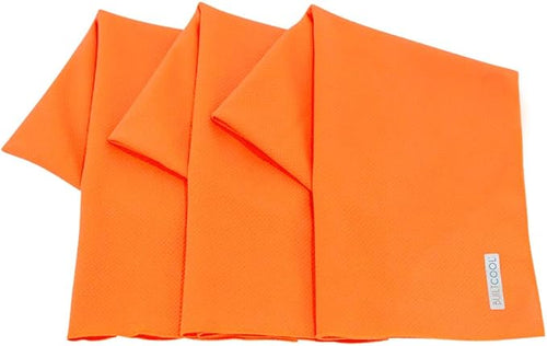 BUILTCOOL Adult Cooling Towel - Men & Women Chilly, Lightweight, Soft, Neck and Face Cooling Towel for Sport, Camping, Hunting, One Size, Blaze, 3 Pack