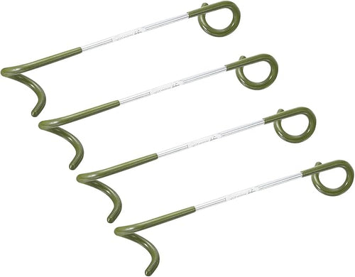 4 Pack Camping Lantern Hook Hanger - S-shaped Hook Stainless Steel Non-Slip Lamp Hanger, Apply to Outdoor/Camping/Hiking (Olive Green)