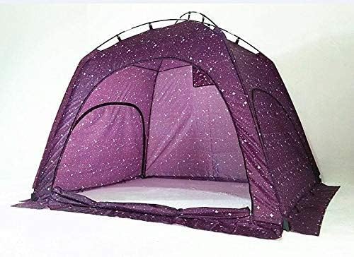 Laylala® Indoor Privacy and Play Tent on Bed Sleep Cozy in Drafty Room,Privacy Tent on Bed for Warm (Starlight,Purple)
