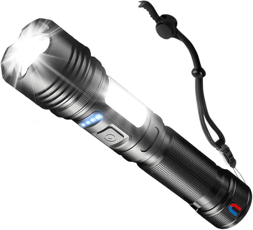 Rechargeable Flashlight, Portable and Super Bright Torch Light with 7 Modes, Power Output Function, IPX5 Waterproof for Outdoor Activities