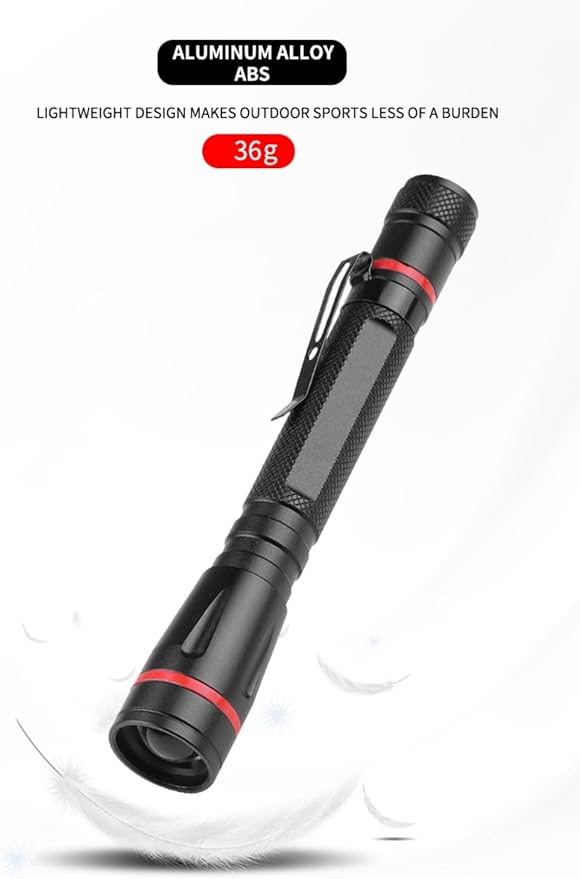 LUXJUMPER 2 Packs Pen Flashlights, 100 Lumens Bright Small Flashlight 3 Modes, Powered by AAA Batteries, Water Resistant, Tail Switch Pocket EDC Flashlight with Clip for Camping, Emergency, Gift