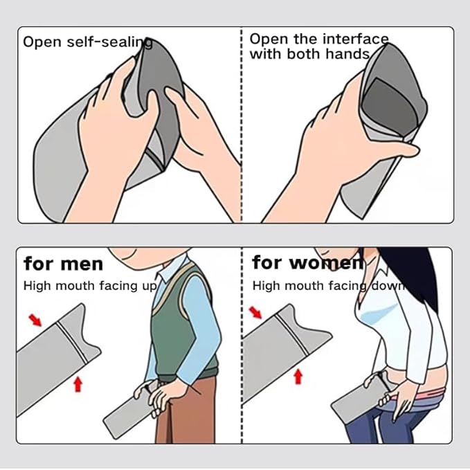 Disposable Urine Bag for Travel, Mobile Emergency Toilet in Car, 700 ml Gel Urine Bags for Camping Toilets, Traffic Jam, Vomit Bags, Portable Toilets for Adults, Children