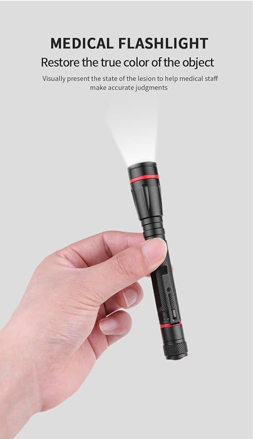 LUXJUMPER 2 Packs Pen Flashlights, 100 Lumens Bright Small Flashlight 3 Modes, Powered by AAA Batteries, Water Resistant, Tail Switch Pocket EDC Flashlight with Clip for Camping, Emergency, Gift