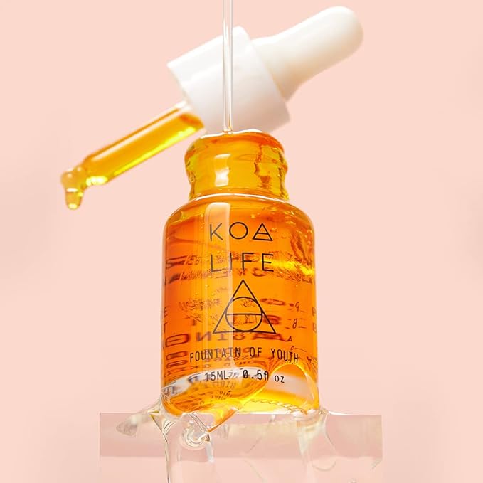 KOA LIFE Fountain of Youth - Hydrating Anti-Aging Rosehip Seed Face Oil for Gua Sha, Moisturizing and Detoxifying, Reduce Puffiness, Organic,15 ml
