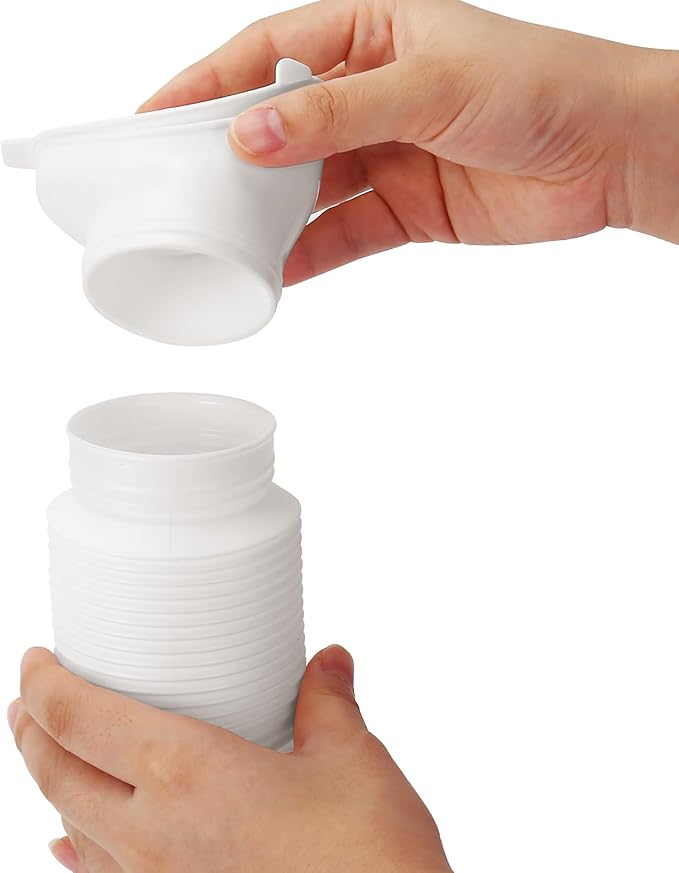 Set of 2 Portable Travel Urinal, Collapsible Urinals for Men and Women, Reusable Kids Potty, Personal Pee Bottle for Outdoor Camping, Long Road Trip and in Traffic