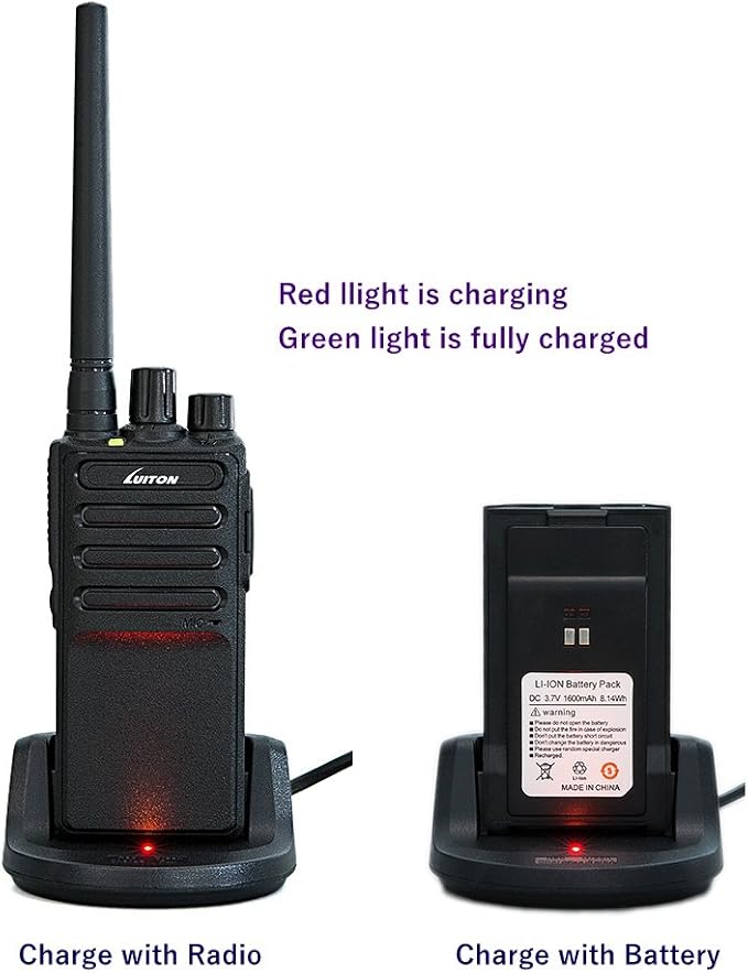 LUITON 2 Way Radios Voice Scrambler Long Range Walkie Talkies with Earpiece for Adults Outdoor CS Hiking Hunting Travelling (6 Packs)