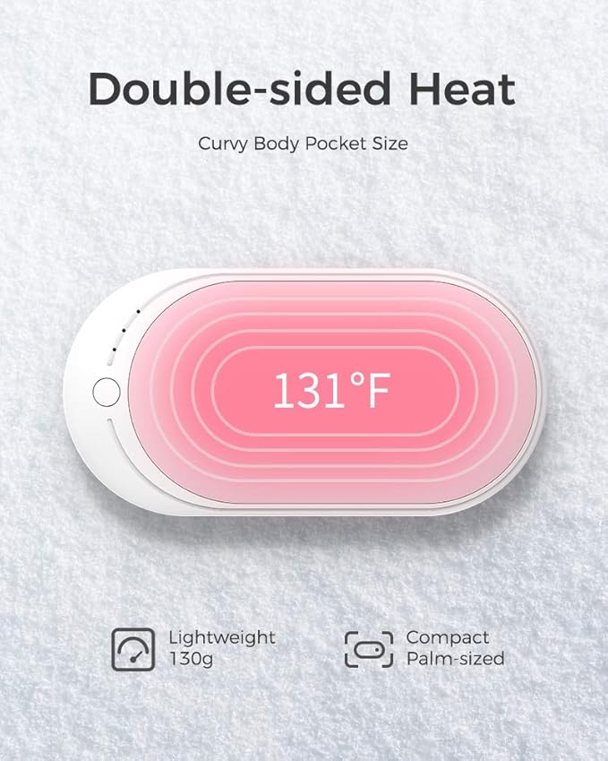 OCOOPA Hand Warmers Rechargeable, 1 Pack 5200mAh Electric Portable Pocket Heater, Heat Therapy Great for Raynauds, Hunting, Golf, Camping, Women Mens Gifts