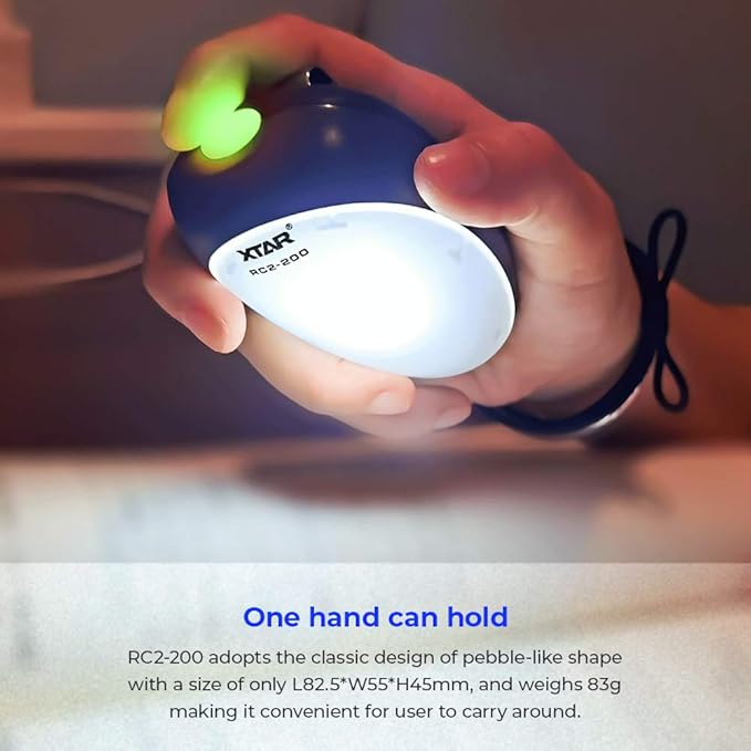 XTAR RC2-200 Night Running Light,USB Rechargeable Waist Light,LED USB Reading Light for Bed 4 Colors 3 mods Light for Camping Reading Running