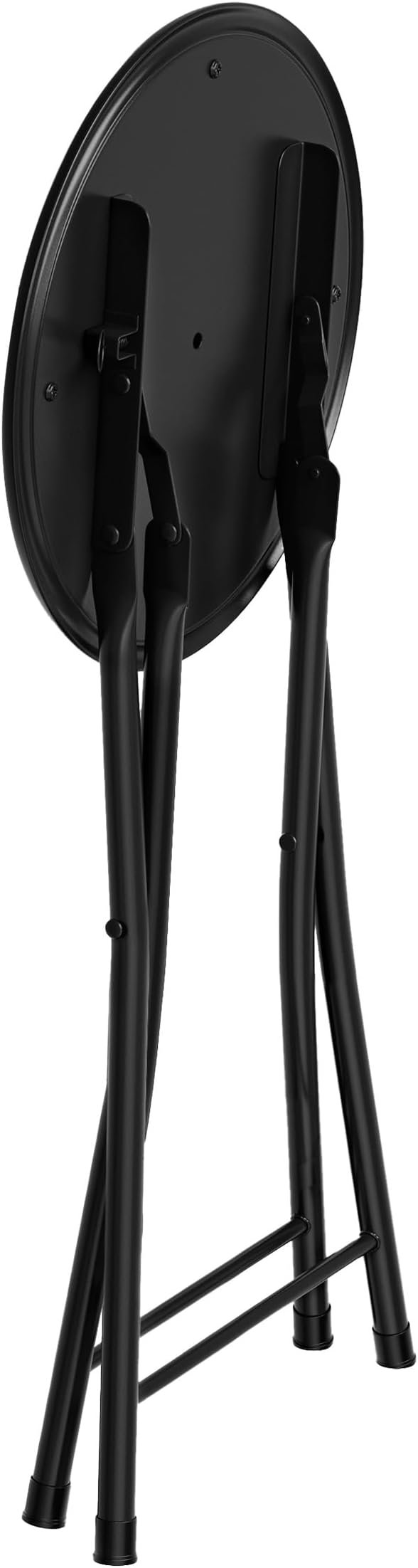 Lavish Home Folding Bar Stools - Set of 2 Heavy-Duty 18-Inch Stool - 225lb Capacity and Padded Seats for Dorm, Recreation or Game Room (Black)