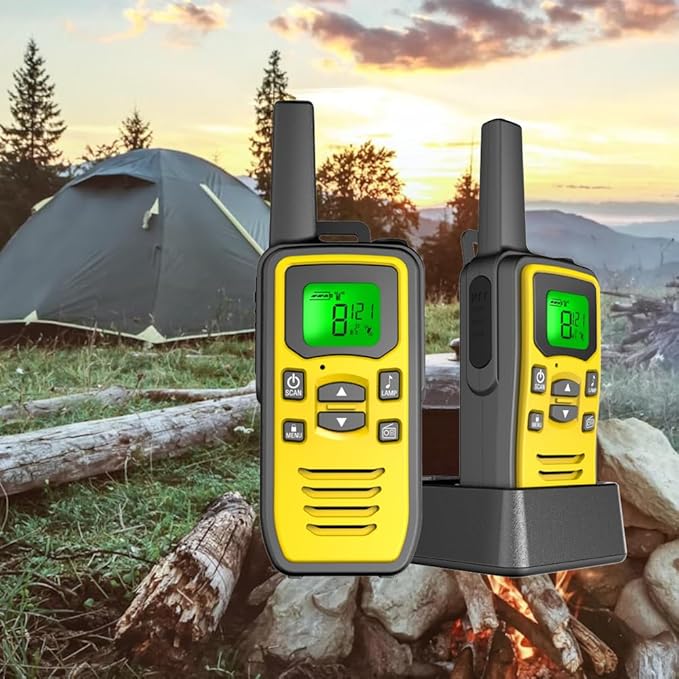 Long Range Walkie Talkies for Adult, Handheld Two Way Radios, Rechargeable 2 Way Emergency Radio, Walky Talky, Survival Gear and Equipment, 142 Privacy Codes, & NOAA Weather Scan, 50 Channels