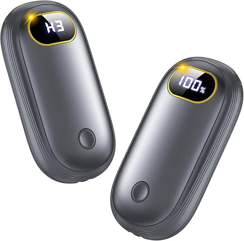 Hand Warmers Rechargeable, 14000mAh Electric Hand Warmer 2 Pack Dual-Sided Heating 17Hrs Warmth Max 131℉ USB-C Portable Pocket Heater for Raynauds, Hunting, Golf, Camping