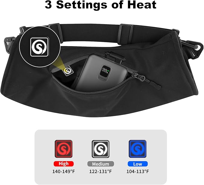 Heated Hand Muff with 10000 mAh Rechargeable Battery Electric Heated Hand Warmer Pouch for Winter Hunting Football Golf Outdoor Walk