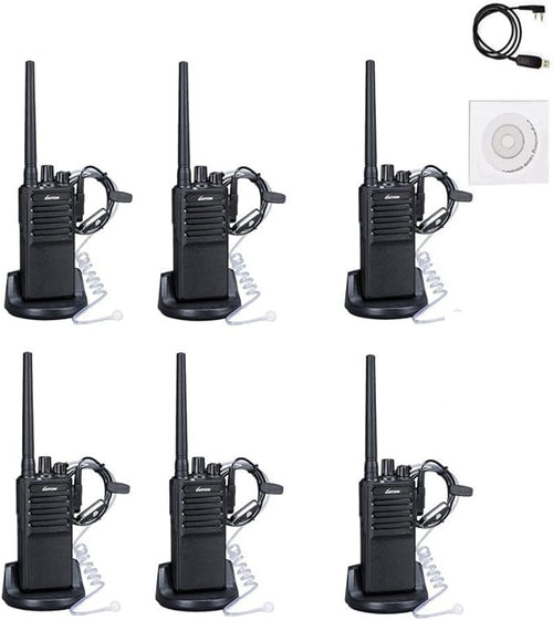 LUITON 2 Way Radios Voice Scrambler Long Range Walkie Talkies with Earpiece for Adults Outdoor CS Hiking Hunting Travelling (6 Packs)