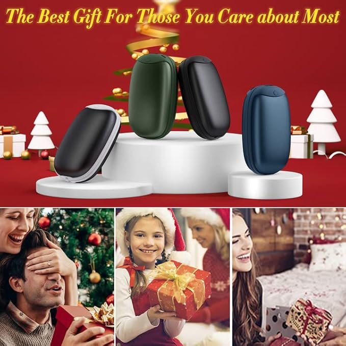 2 Pack Hand Warmer Rechargeable, Magnetic Twins Electric Hand Warmer, Reusable Type-C USB Handwarmer, Portable Hand Warmer 8000mAh, Great for Outdoor Sports, Hunting, Camping, Golf, Warm Gifts