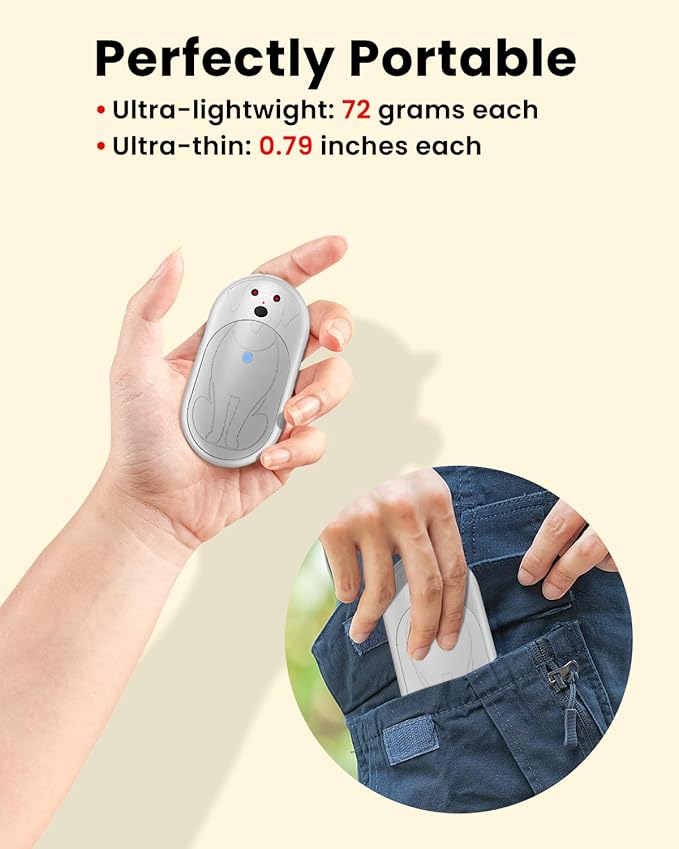 Electric Hand Warmers Rechargeable 2 Pack, 3000Mah*2 Portable Hand Warmer Battery Operated, Fun & Practical & Useful Gifts for Men Chrismas, Outdoor Camping Gifts, Hunting Accessories and Gear