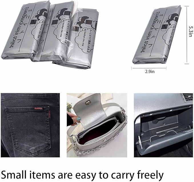 Portable Mobile Toilet 20 Packs of 700 ml Disposable Urine Bags, Home Travel, Outdoor Camping Traffic jam Portable Urine Bag Motion Sickness Vomit Storage Bag Men and Women Universal Pee Bag