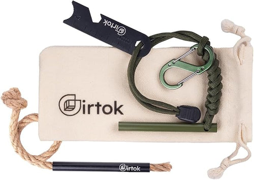 Camping Fire Starter Survival Tool,Large Size & Stylish Eye-catching Colors Ferro Rod with a Hemp Wick,Carabiner Clip & Survival Paracord,Survival Kit for Camping, Hiking & Emergency