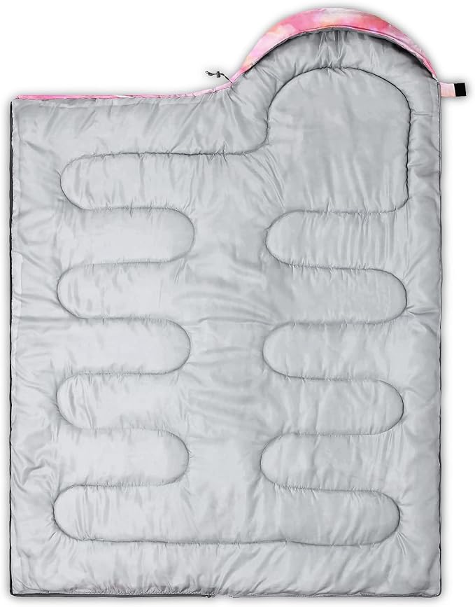QOOMO Animals Camping Sleeping Bags,3 Season Warm & Cool Weather,Lightweight,Waterproof Sleeping Bags for Adults & Kids,Traveling,and Outdoors,Camping Gear Equipment