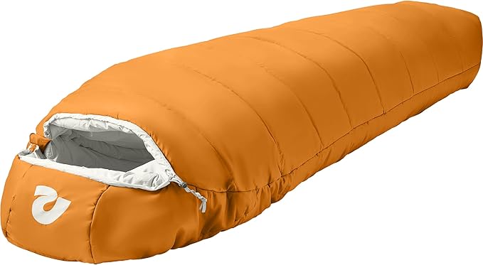Retrospec Dream Mummy Sleeping Bag - 30°F Camping & Travel Essential Gear with Water - Resistant Shell & Synthetic Fill - Zippered Pocket & Stuff Sack