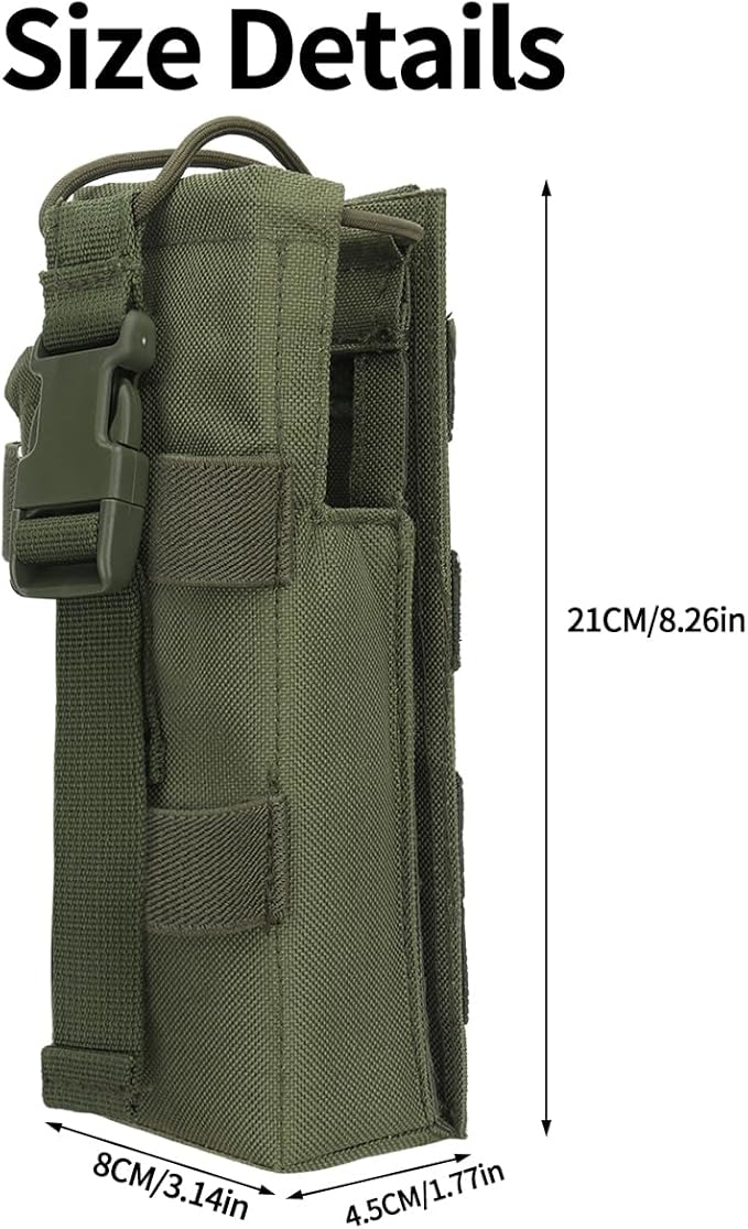 Tactical Molle Radio Holster Holder Case Military Heavy Duty Radios Holster Bag for AR-152 AN/PRC-152 148 UV-25 Two Ways Walkie Talkies Adjustable Storage