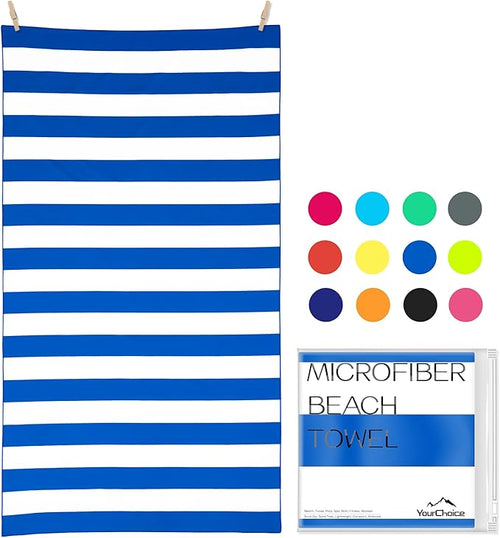 Your Choice Microfiber Beach Towels, Sand Free Beach Towel, Quick Dry Beach Towel, Extra Large Beach Towels for Adults, Kids (67x35 Inch, 60x30 Inch), Travel Towel, Camping Towel