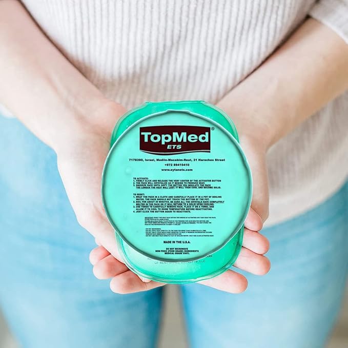 TopMed ETS Instant Reusable Heat Pack, Reusable Hand Warmer, Instant to Go Pocket Hand Warmer for Camping, Hiking, and Pain Relief, One Click Heating