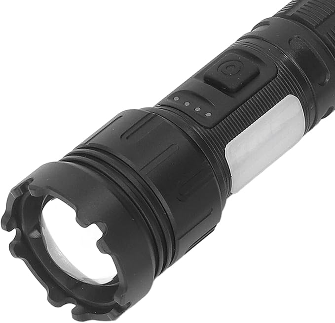 Rechargeable Flashlights High Lumens,Super Bright Tactical Flashlight, Portable Small Zoom Led Flashlight 1500m Range Super Bright Flashlight Aluminum with 3 Lighting Modes