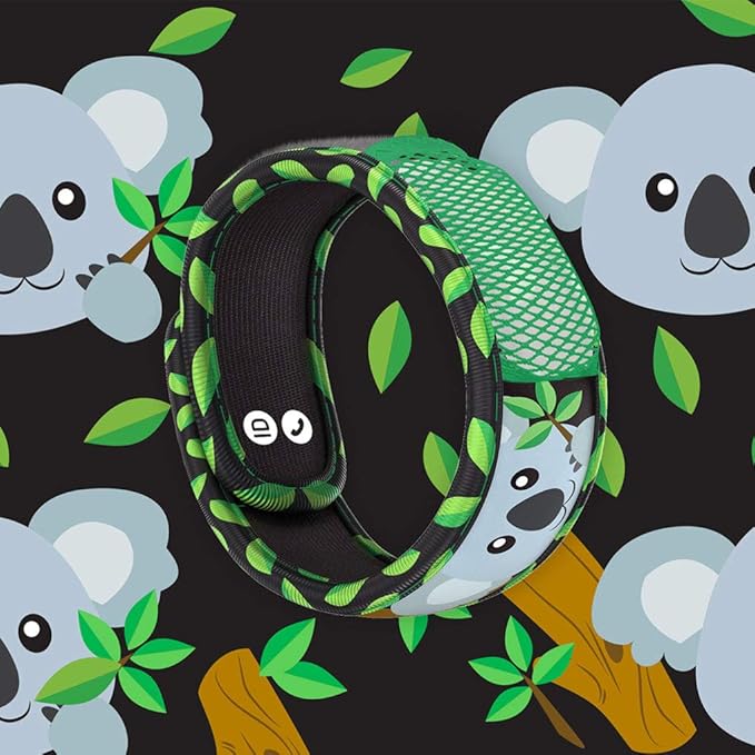 PARA'KITO Bug & Mosquito Bracelets for Kids | Mosquito Spray Alternative | Waterproof, Outdoor Insect Wristband w/Natural Essential Oils | Hiking, Trekking & Camping Accessories (Koala)