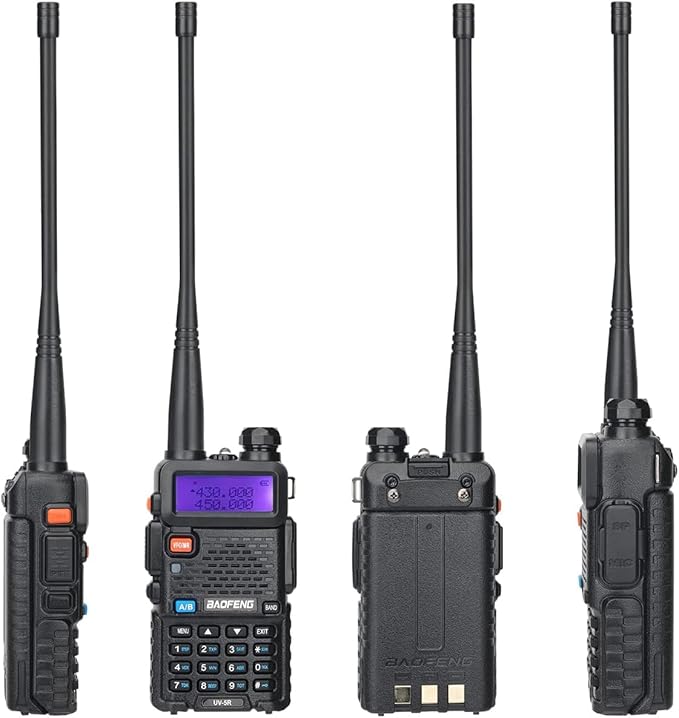 Baofeng UV-5R Ham Radio Long Range UV5R Dual Band Handheld Rechargeable High Power Two Way Radio Walkie Talkies with 1800mAh Li-ion Battery and Earpiece for Hunting Survival Gear,2 Pack