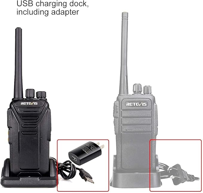 Retevis RT27 Walkie Talkies for Adults,2 Way Radios Rechargeable,VOX,Easy Operation,Durable,Two Way Radio for Family Hiking Camping Road Trip(2 Pack)