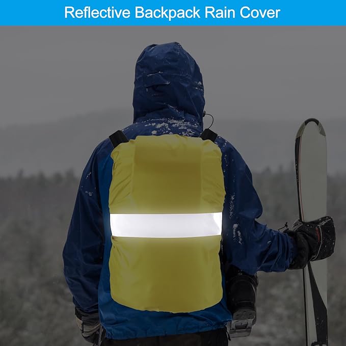 PATIKIL Waterproof Backpack Rain Cover, Non-Slip Backpack Cover with Reflective Strap Stay Dry for Hiking, Camping, Hunting