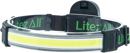 LitezAll Tactical LED Headlamp with Adjustable Headband, Flat Battery Powered Headlamp for Hiking, Camping, Emergency Use – Hands-Free Outdoor Light for Camping Lights & Lanterns Setups