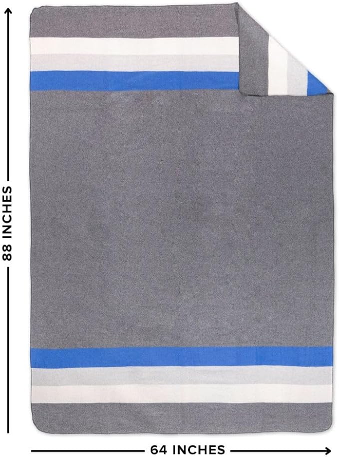 Arcturus Patterned Wool Blankets - 4.5lbs Warm, Heavy, Washable, Large | Great for Camping, Outdoors, Sporting Events, or Survival & Emergency Kits