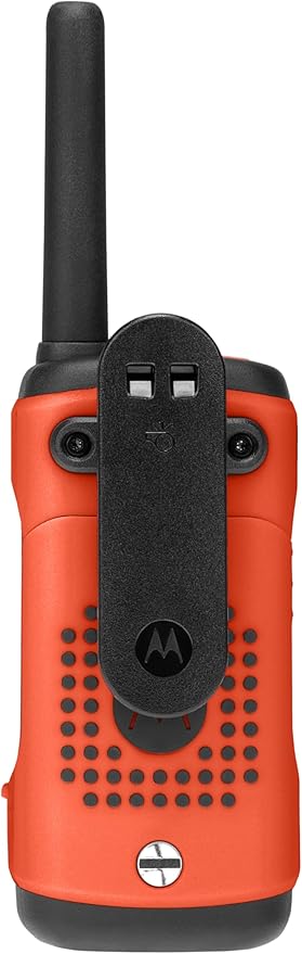 Motorola Solutions, Portable FRS, T605_H2O, Talkabout, Two-Way Radios, Emergency Preparedness, Rechargeable, 22 Channel, 35 Mile, Orange W/Black, 2 Pack