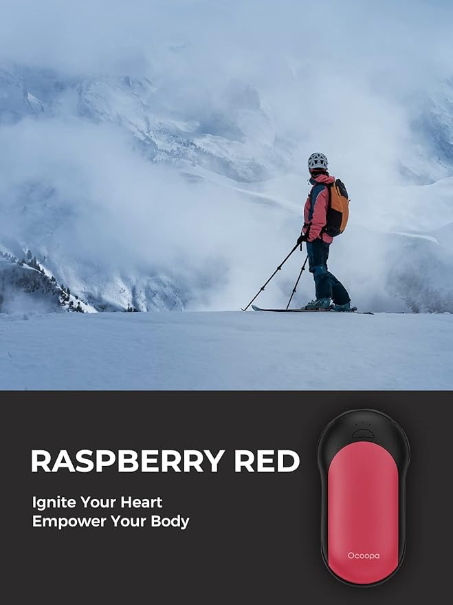 OCOOPA Rechargeable Hand Warmer 10000mAh,Portable Electric Hand Heater,Up to 15 Hours,USB Battery Operated Handwarmer for Camping,Hiking,Hunting,Golf,Warm Tech Gifts,Halo H01