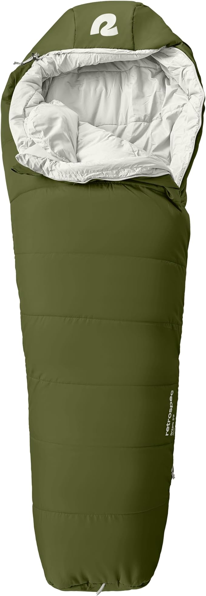 Retrospec Dream Mummy Sleeping Bag - 30°F Camping & Travel Essential Gear with Water - Resistant Shell & Synthetic Fill - Zippered Pocket & Stuff Sack