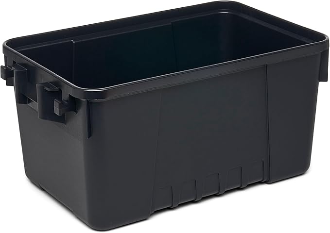 Plano Sportsman Trunk, Black, Small, Lockable Storage Box, Airline Approved Sportsman Trunk, Hunting Gear and Ammunition Bin, Heavy-Duty Containers for Camping, 56-Quart