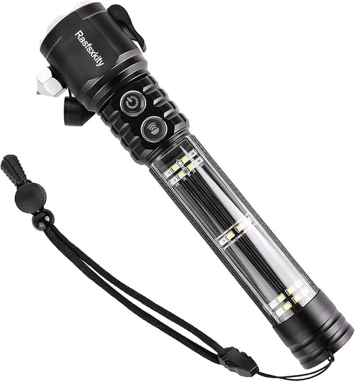 Multi-Function Emergency with Window Breaker and Seatbelt Cutter, LED Flashlight, Strobe SOS Beacon,Mobile Power,Alarm Rescue, 2024 Version,for car,Outdoor,Hiking, Fishing, Dog Walking