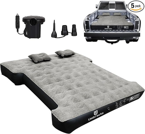Umbrauto Air Mattress for 5-5.8 ft Full-Size Short Truck Beds, Inflatable Truck Tent Airbed with Pump, Pickup Camper Air Bed for Camping