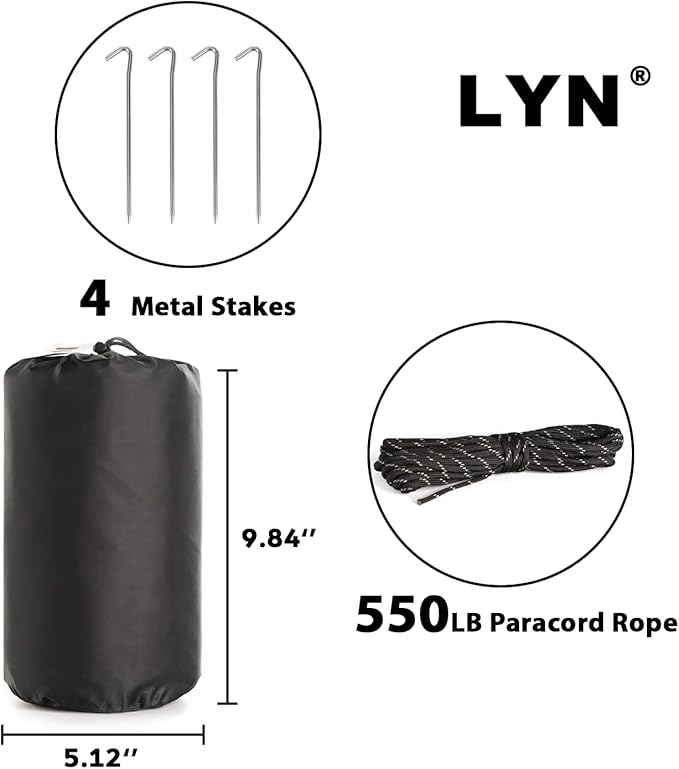 Life-Saving Equip:LYN Instant 1-2 Person Survival Emergency Shelter Tent,Reflective Waterproof Windproof Fireproof Lightweight Bugout, with Paracord+Stake+Zipper for Car Camping,Hiking&First Aid