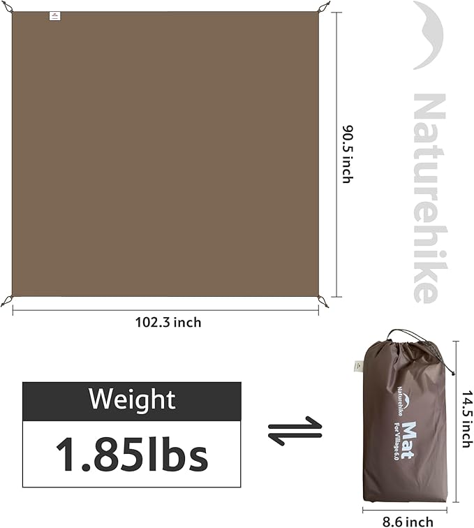 Naturehike Village Camping Tent,4/6/8 Person Tents for Camping, 60S Easy Setup Instant Tent for Family Camping, Car Camping