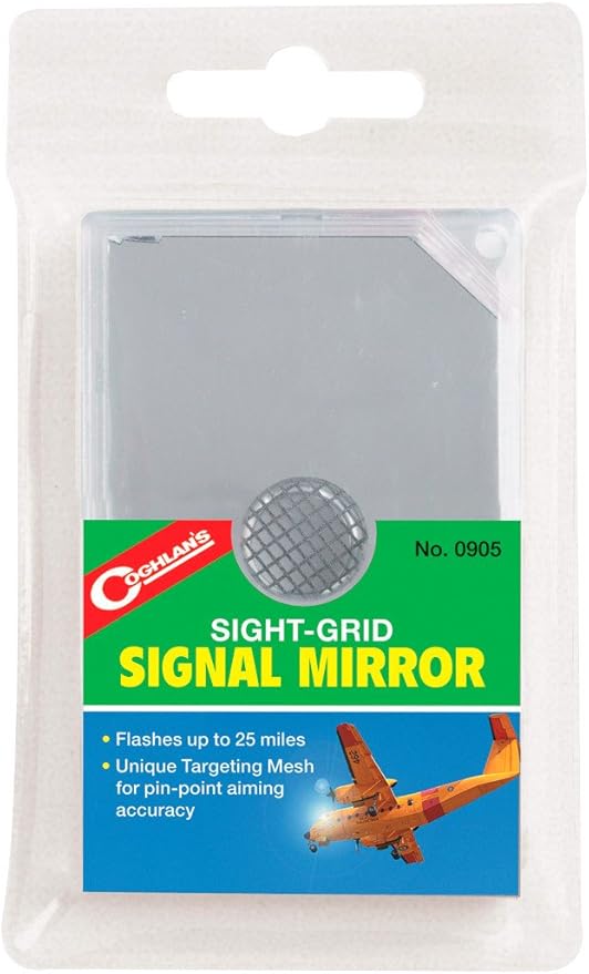 Coghlan's Sight-Grid Signal Mirror , Metallic, 2" x 3"