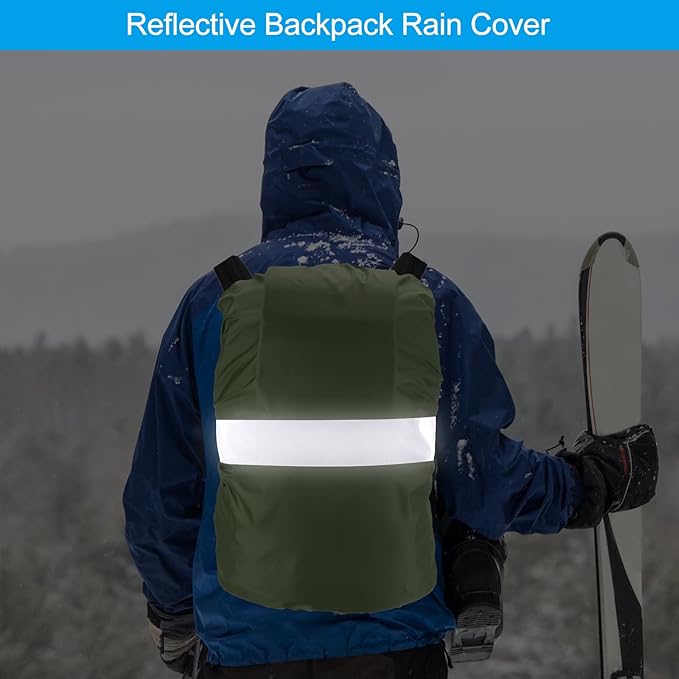 PATIKIL Waterproof Backpack Rain Cover, Non-Slip Backpack Cover with Reflective Strap Stay Dry for Hiking, Camping, Hunting
