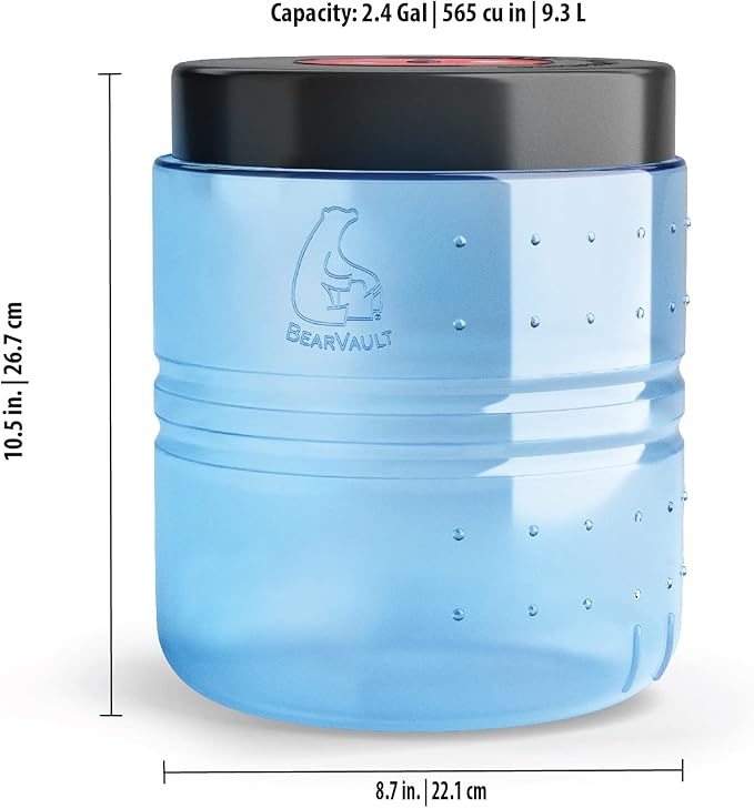 Bear Canister for Backpacking. 4 Sizes: BV500, BV475, BV450, BV425. Bear Resistant Food Container for Camping, Hiking, Fishing, Canoeing, Hunting, bikepacking. Bear Vault is Bear Safe!