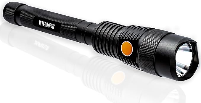 INTERNOVA® Sentinel 2000 Lumen Rechargeable Flashlight 10.5 Inches - LED Flashlight includes USB Cord & Magnetic Sealed Gift Box