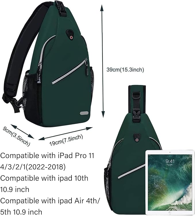 MOSISO Sling Backpack, Multipurpose Crossbody Shoulder Bag Travel Hiking Daypack