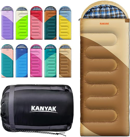 Camping Sleeping Bag, 32℉ Sleeping Bags for Adults Kids Teens Cold Weather Warm Sleeping Bag Winter for 3-4 Season Camping, Camping Gear Equipment, Traveling, and Outdoors