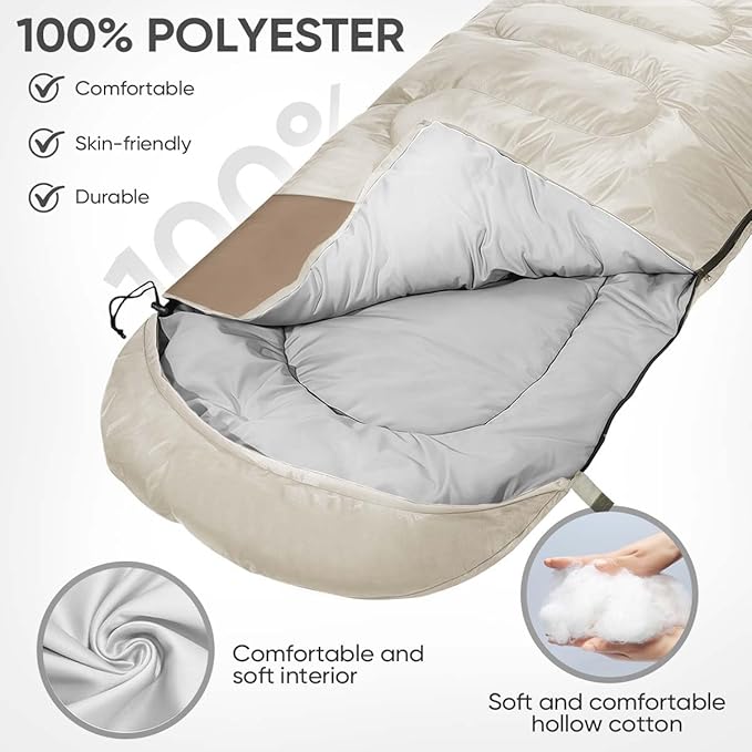 OBTANIM Sleeping Bags Portable Waterproof Camping Sleeping Bag for Adults Kids 4 Seasons Cold Weather or Warm Backpacking Hiking Mountaineering Indoor Outdoor Use