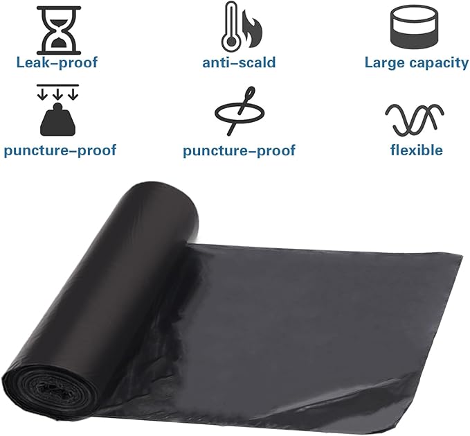 100 Portable Toilet Bags, Camping Toilet Bags, 8 Gallon Thick Compostable Toilet Bags, For Bucket Toilet Biodegradable Toilet Bags, Biodegradable Waste Bags for Outdoor Boating Trips Camping