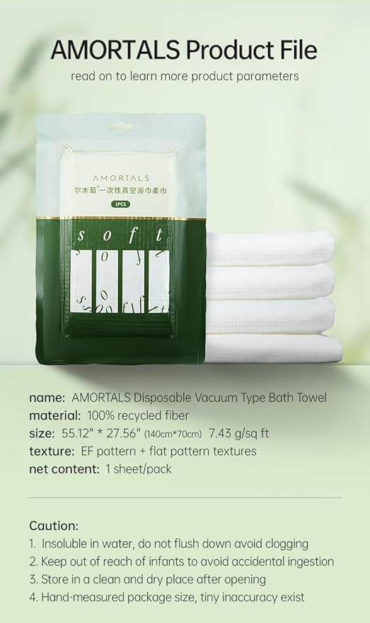 10 Packs Large Compressed Towel, 55.12'' x 28'' Disposable Cotton Bath Towels, Portable Thick Cotton Towel Reusable Suitable for Hiking Camping Beach Swimming and Traveling